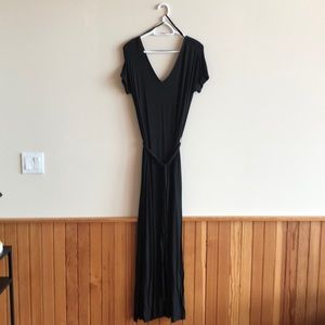 Casual long black dress